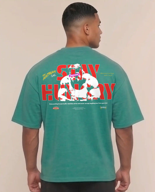 CAMISETA OVERSIZE GYM STAY HUNGRY