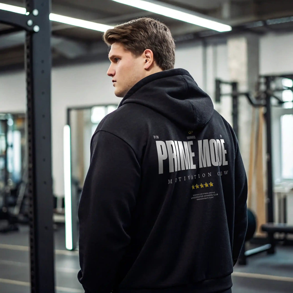 Sudadera gym PRIME MODE BLACK de Underrated.es