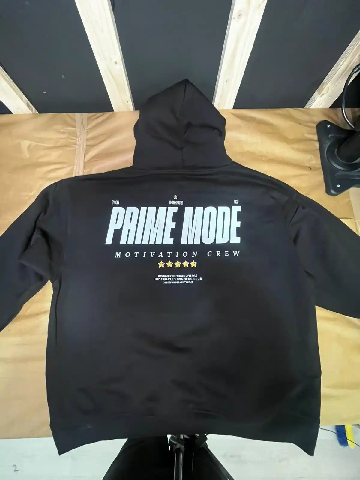 Sudadera gym PRIME MODE BLACK en underrated.es