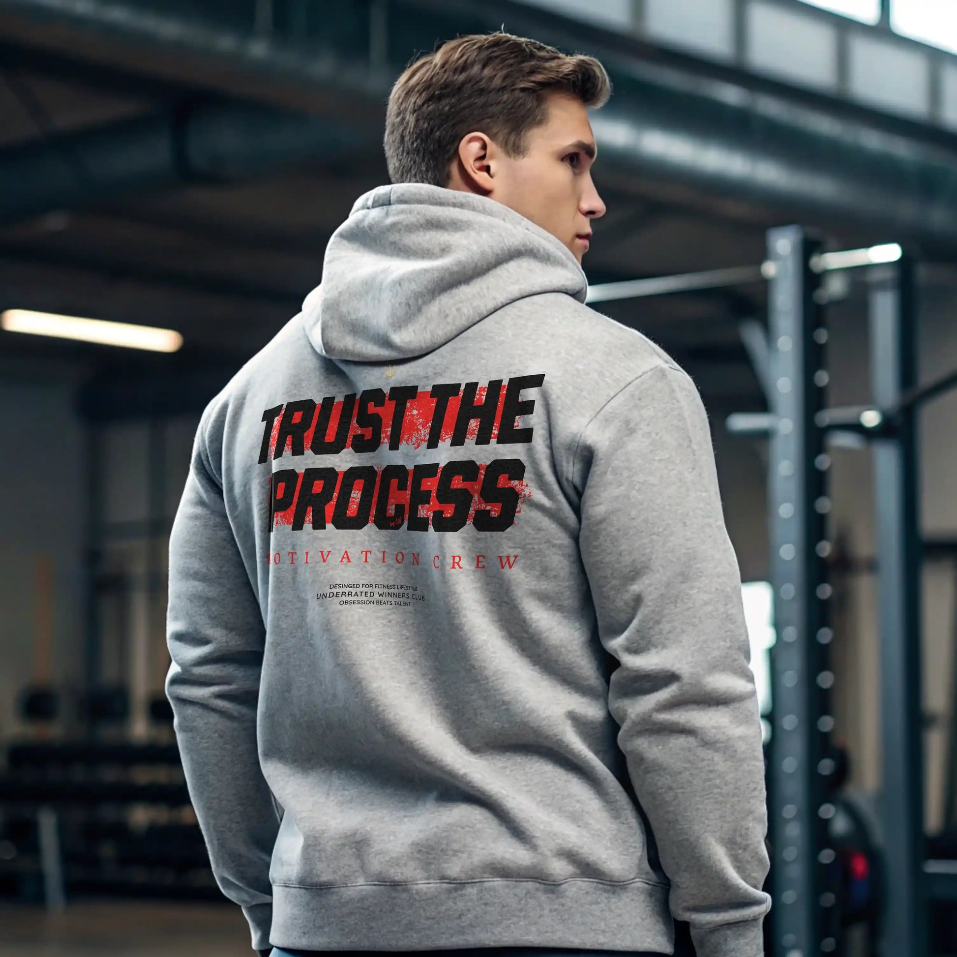 Sudadera gym TRUST THE PROCESS en Underrated.es