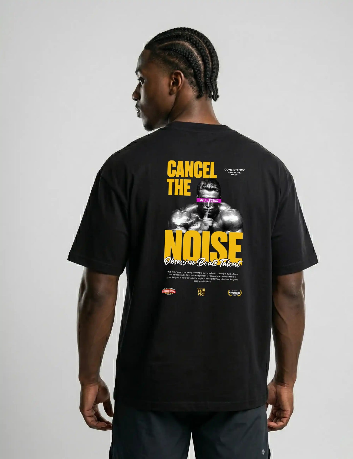 CAMISETA OVERSIZE GYM CANCEL THE NOISE OVERSIZE UNDERRATED