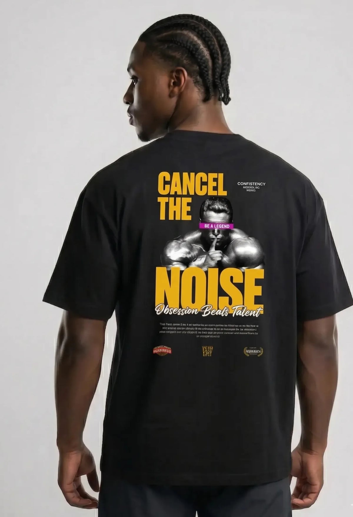 CAMISETA OVERSIZE GYM CANCEL THE NOISE OVERSIZE UNDERRATED